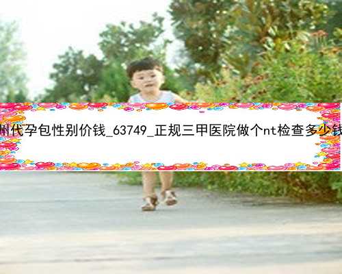 广州代孕包性别价钱_63749_正规三甲医院做个nt检查多少钱？
